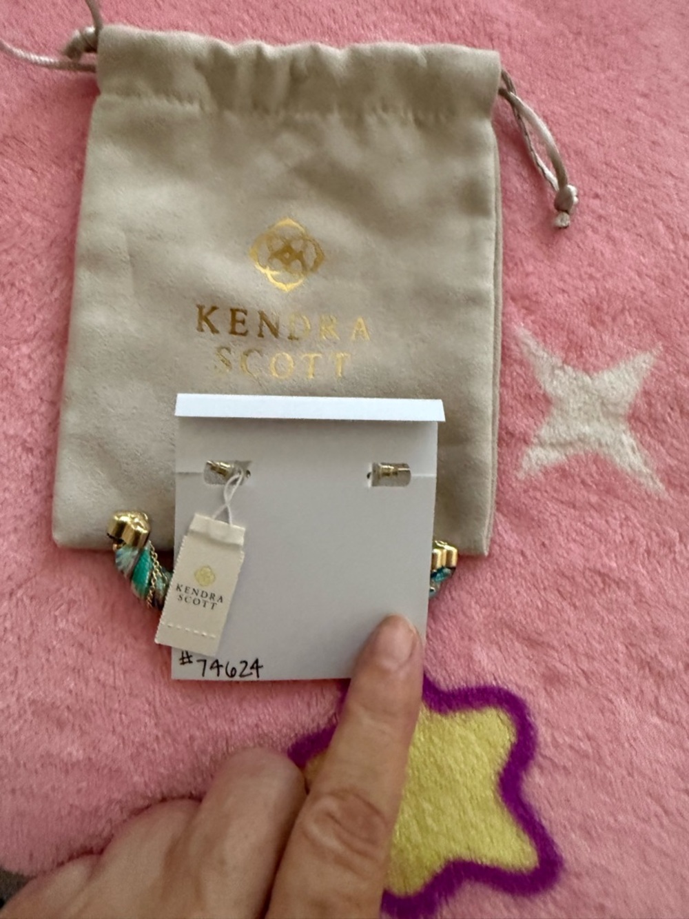 Kendra Scott Masie Multicolor Blue Aqua Twisted Corded Hoop Earrings NWT - Picture 6 of 10
